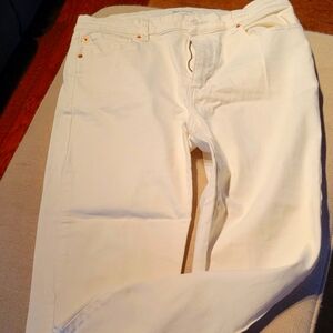 INC Denim women's white crop jeans size 12